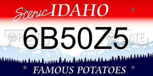 6B50Z5 Idaho License Plate