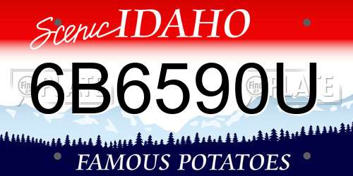 6B6590U Idaho License Plate