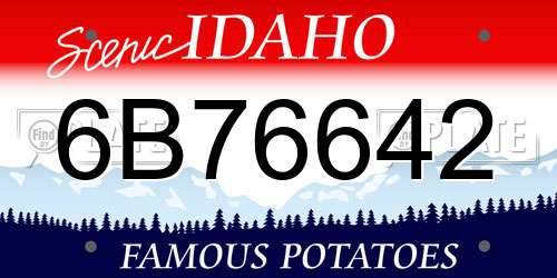 6B76642 Idaho License Plate