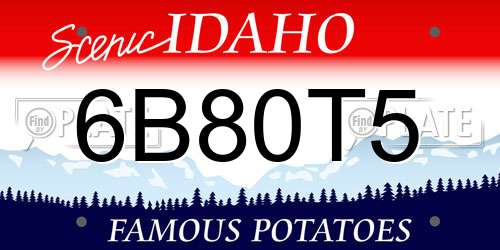 6B80T5 Idaho License Plate