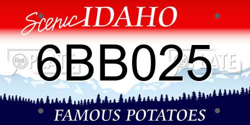 6BB025 Idaho License Plate
