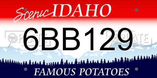 6BB129 Idaho License Plate
