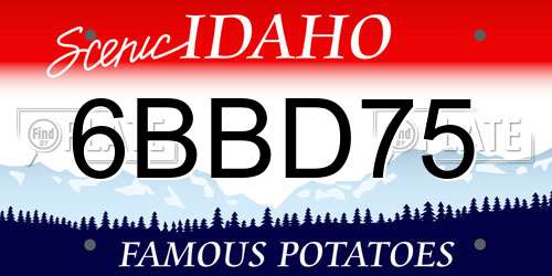 6BBD75 Idaho License Plate