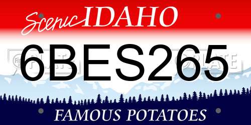 6BES265 Idaho License Plate