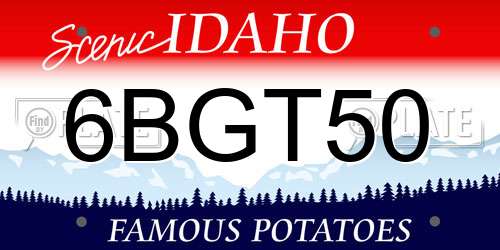 6BGT50 Idaho License Plate