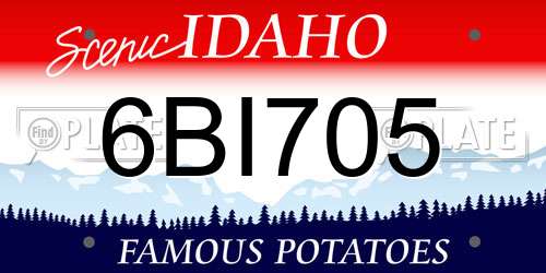6BI705 Idaho License Plate
