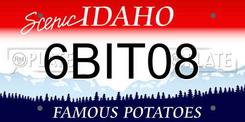 6BIT08 Idaho License Plate