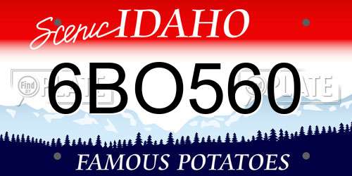 6BO560 Idaho License Plate
