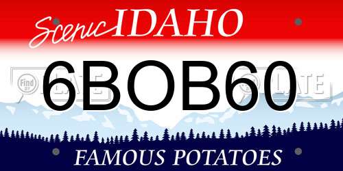 6BOB60 Idaho License Plate
