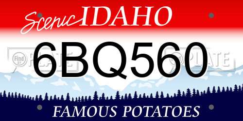 6BQ560 Idaho License Plate