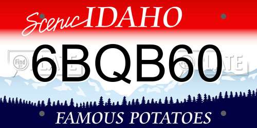 6BQB60 Idaho License Plate