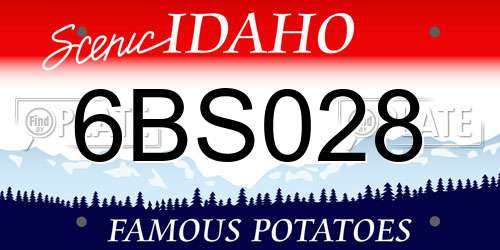 6BS028 Idaho License Plate