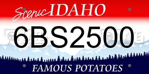 6BS2500 Idaho License Plate
