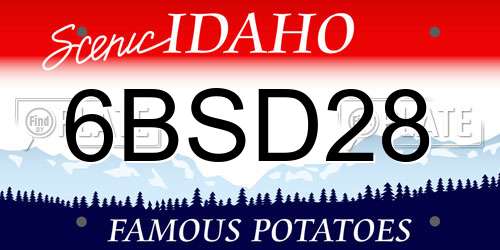 6BSD28 Idaho License Plate