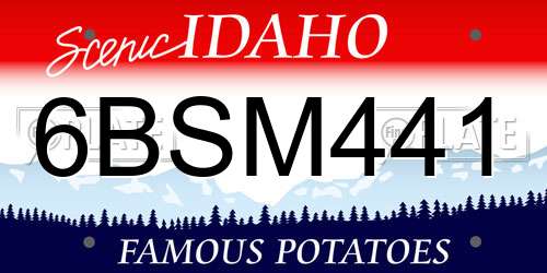 6BSM441 Idaho License Plate