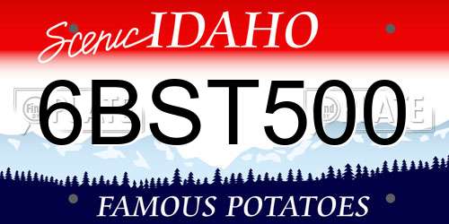 6BST500 Idaho License Plate