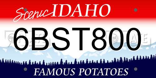 6BST800 Idaho License Plate