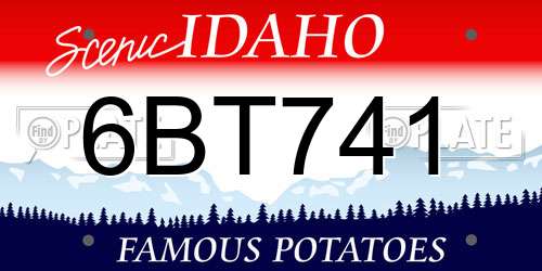 6BT741 Idaho License Plate