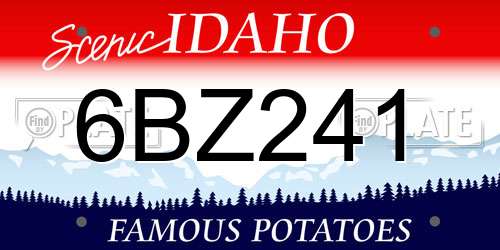 6BZ241 Idaho License Plate