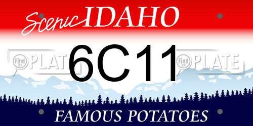 6C11 Idaho License Plate