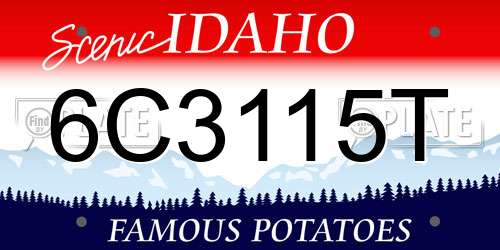 6C3115T Idaho License Plate