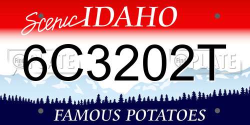 6C3202T Idaho License Plate