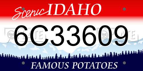 6C33609 Idaho License Plate