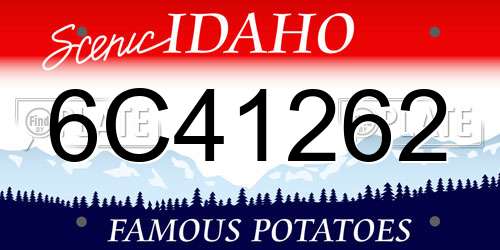 6C41262 Idaho License Plate