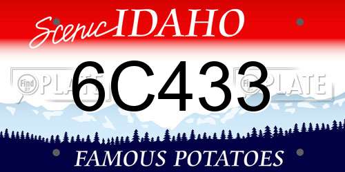 6C433 Idaho License Plate