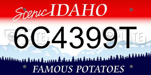 6C4399T Idaho License Plate