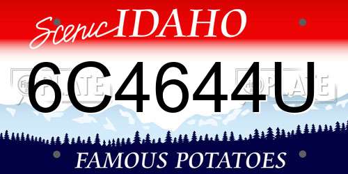 6C4644U Idaho License Plate