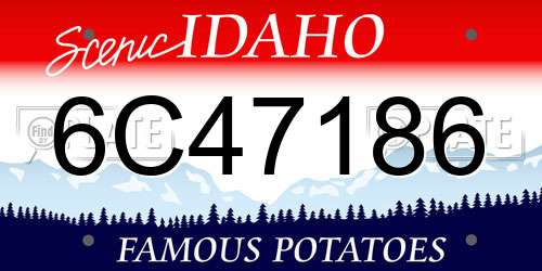 6C47186 Idaho License Plate