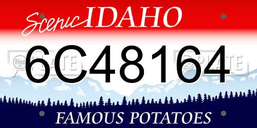 6C48164 Idaho License Plate