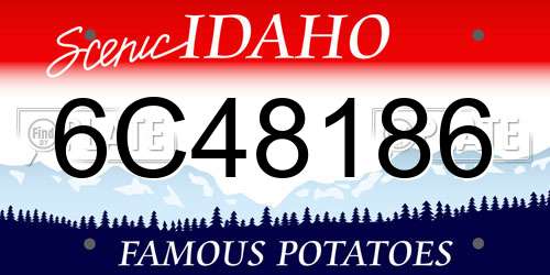 6C48186 Idaho License Plate
