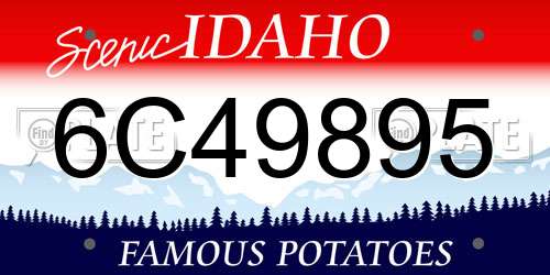 6C49895 Idaho License Plate