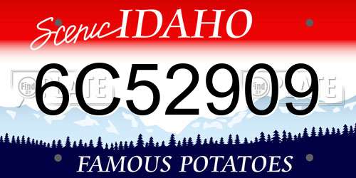 6C52909 Idaho License Plate