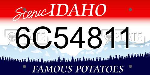 6C54811 Idaho License Plate
