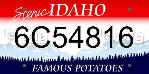 6C54816 Idaho License Plate