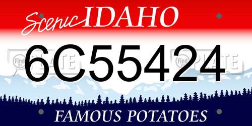 6C55424 Idaho License Plate
