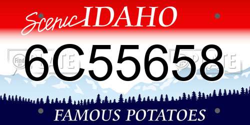 6C55658 Idaho License Plate