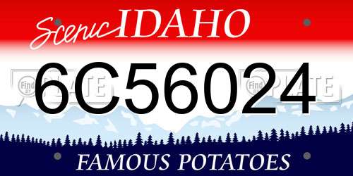 6C56024 Idaho License Plate