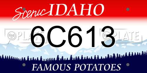 6C613 Idaho License Plate