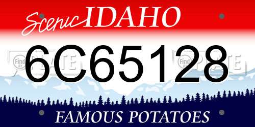6C65128 Idaho License Plate