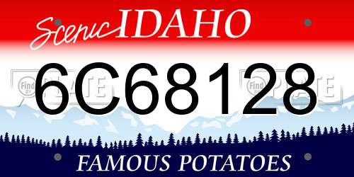 6C68128 Idaho License Plate