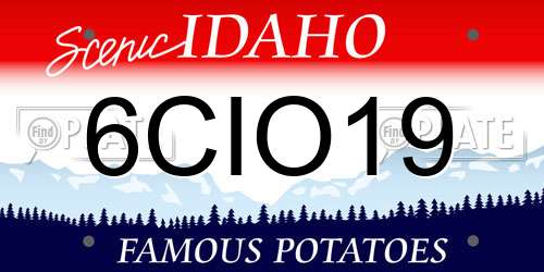 6CIO19 Idaho License Plate