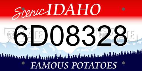 6D08328 Idaho License Plate