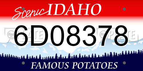 6D08378 Idaho License Plate