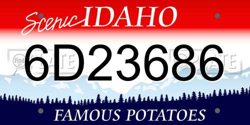 6D23686 Idaho License Plate