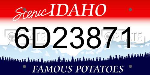 6D23871 Idaho License Plate