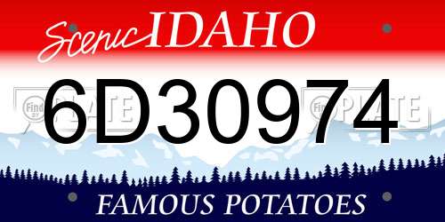 6D30974 Idaho License Plate